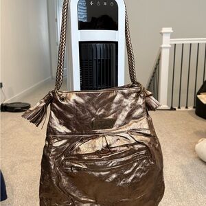 Candie's Shimmering Bronze Shoulder Bag